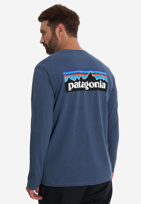 Лонгслив мужской Patagonia Logo, Синий