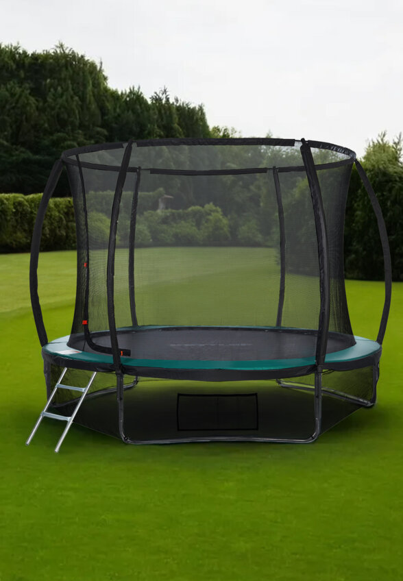 Батут KETTLER Wallaroo-100 с внутренней сеткой, 305 см, Черный