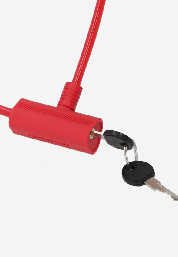 Замок велосипедный с ключами Cyclotech CLK-2, Красный