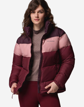 Куртка утепленная женская Columbia Puffect II Colorblock Jacket, Красный женщинам