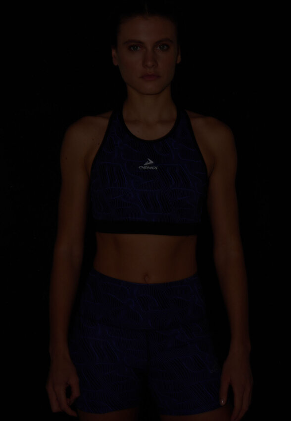 Топ бра спортивный Demix ActiveMove Urban Mesh Back, Синий