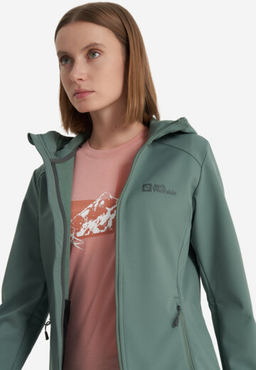 Куртка софтшелл женская Jack Wolfskin Bornberg, Зеленый