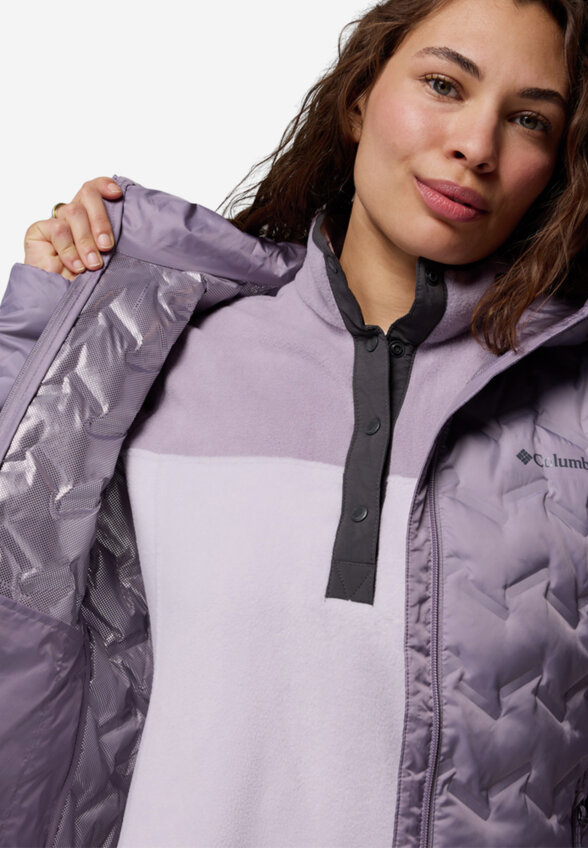 Ультралегкий пуховик женский Columbia Delta Ridge II Down Hooded Jacket, Розовый