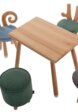 Пуф на буковых ножках Луна Софт Фурниче (LOONA soft furniture), оливковый1  - превью
