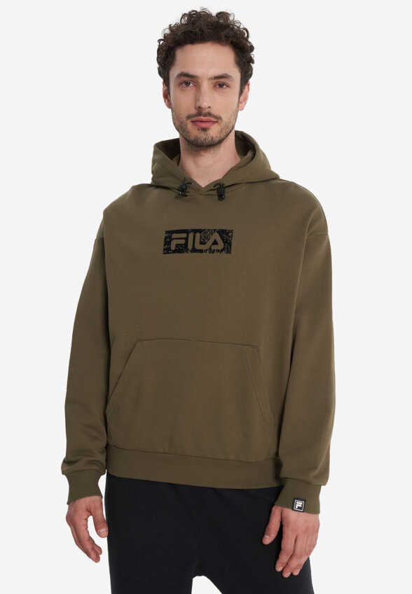 Худи мужское оверсайз FILA, Коричневый