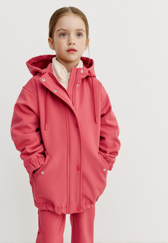 Ветровка Softshell на флисе для девочек