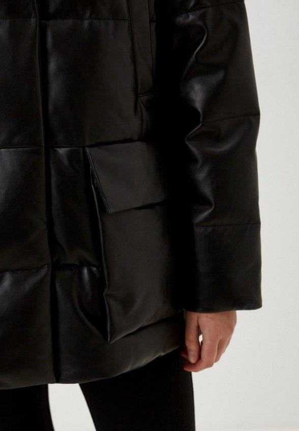 Куртка кожаная утепленная Снежная Королева