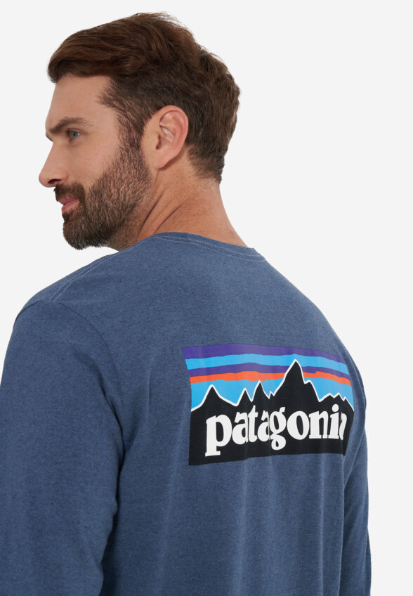Лонгслив мужской Patagonia Logo, Синий