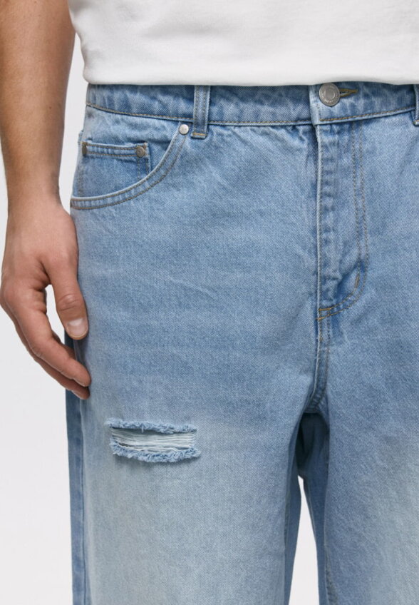 Рваные джинсы WIDE LEG