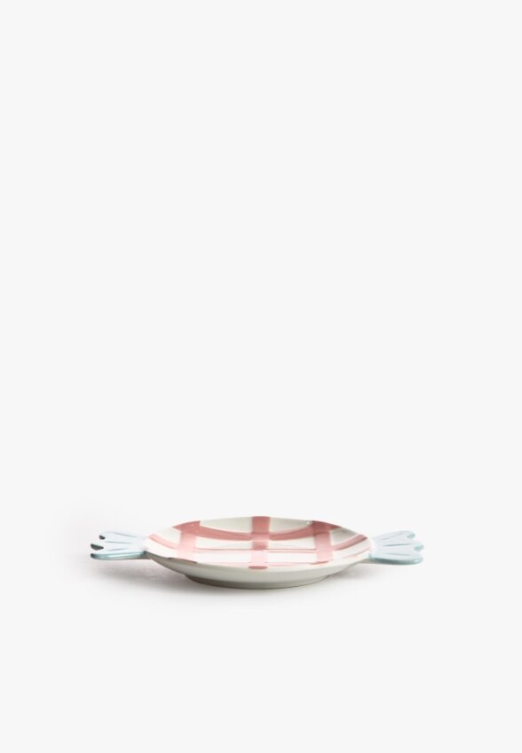 Детская десертная тарелка из фарфора с декором