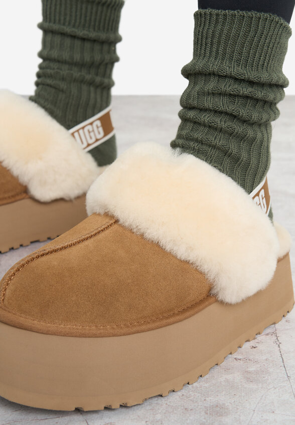 Сабо утепленные женские UGG Funkette, Коричневый
