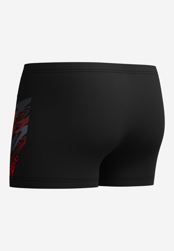 Плавки-шорты мужские Speedo Medley Logo Aquashort Blk/Red, Черный