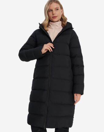 Пальто пуховое женское Jack Wolfskin Frozen Palace, Черный женщинам
