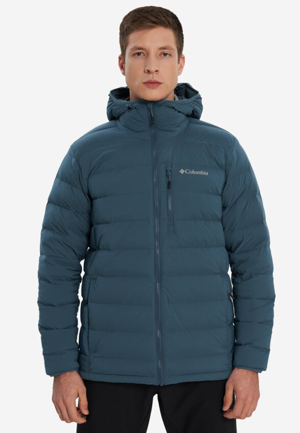 Ультралегкий пуховик мужской Columbia Drift Peak Stretch Down Hooded Jacket, Голубой