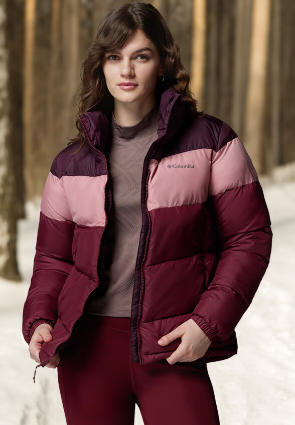 Куртка утепленная женская Columbia Puffect II Colorblock Jacket, Красный
