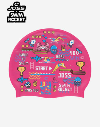 Шапочка для плавания Joss x Swim Rocket, Розовый женщинам