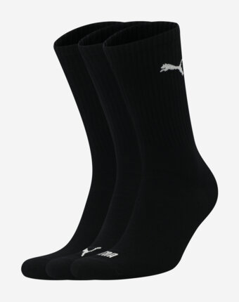 Носки PUMA Crew, 3 пары, Черный женщинам
