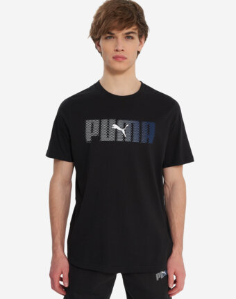 Футболка мужская PUMA Ess Logo Lab, Черный женщинам
