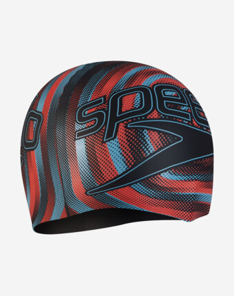 Шапочка для плавания детская Speedo Slogan, Черный женщинам