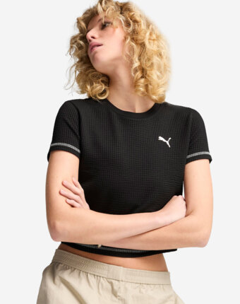 Футболка женская PUMA Dare To Textured, Черный женщинам