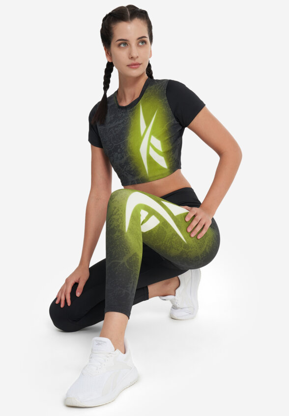 Футболка женская Reebok Lux Bold Cropped, Черный