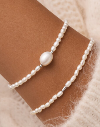 Браслет из серебра с натуральным жемчугом MIE женщинам