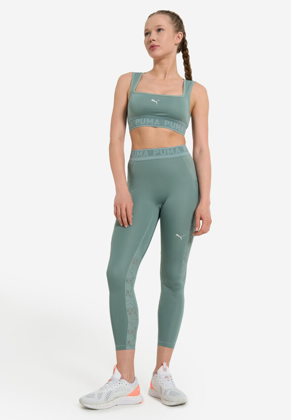 Топ бра спортивный PUMA Move Lace Bra, Зеленый