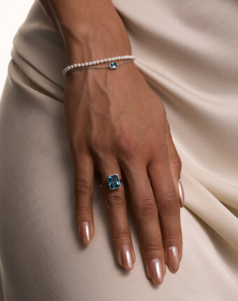 Браслет ГАЛАТЕЯ из серебра с жемчугом MIE женщинам