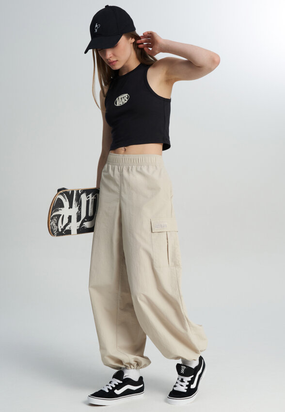 Майка женская Vans Oval Logo Tank, Черный