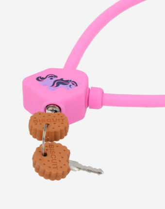 Замок велосипедный с ключами детский Cyclotech CLK-2, Розовый