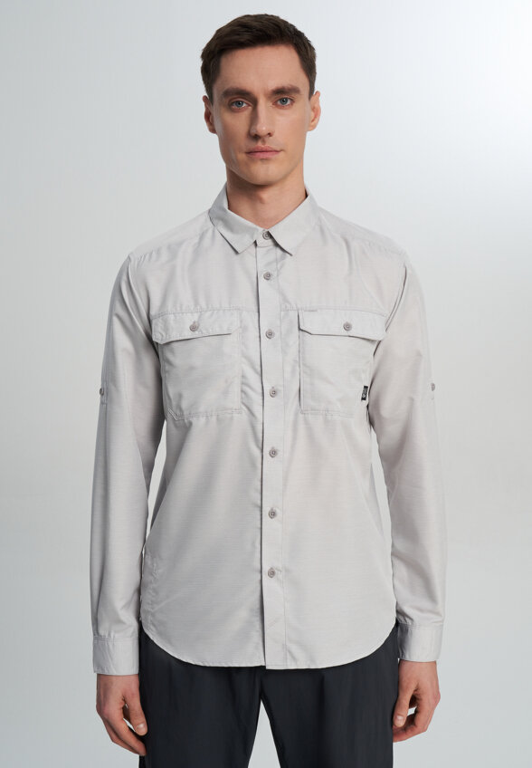 Рубашка мужская Mountain Hardwear Canyon Long Sleeve Shirt, Серый