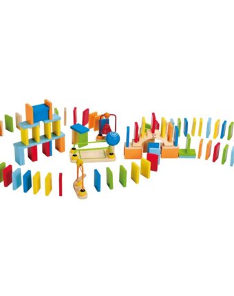 Настольная игра Hape "Падающее домино", 100 деталей детям