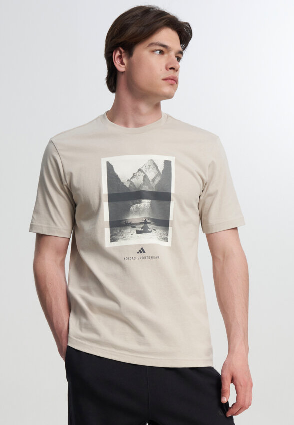 Футболка мужская adidas Out Kayak, Бежевый