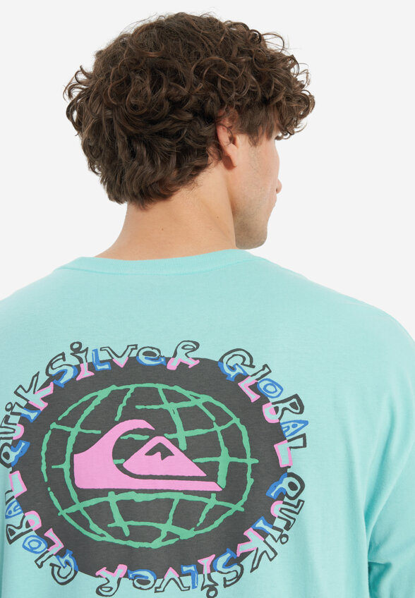 Футболка мужская оверсайз Quiksilver Global Heat, Голубой