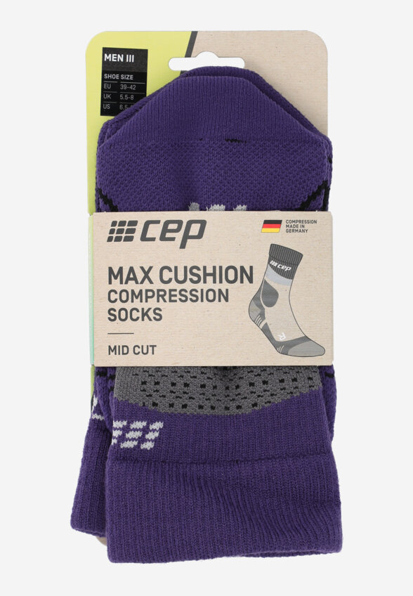 Носки компрессионные мужские CEP Trekking, 1 пара, Серый