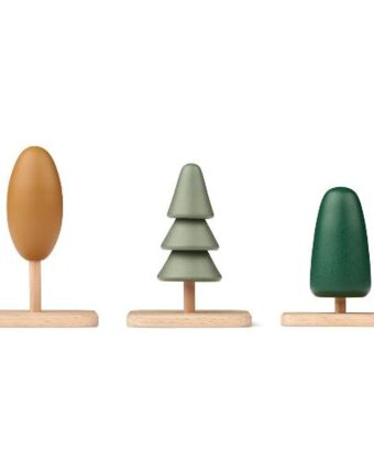 Набор деревьев ЛИВУД (LIEWOOD), 3 шт, микс с темно-зеленым детям