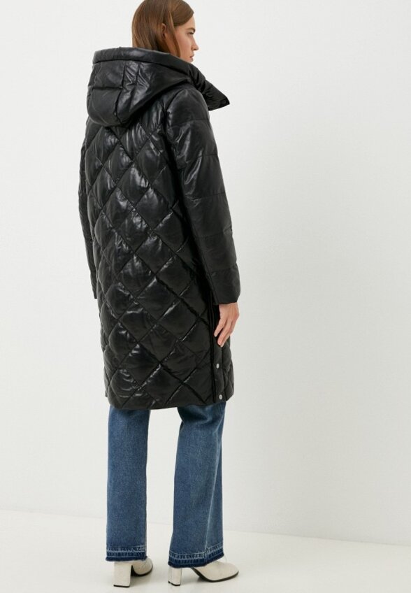 Куртка кожаная утепленная Снежная Королева