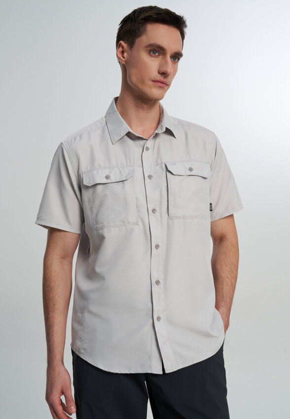 Рубашка с коротким рукавом мужская Mountain Hardwear Canyon Short Sleeve, Серый
