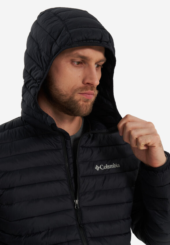 Ультралегкий пуховик мужской Columbia Powder Pass Hooded Jacket, Черный