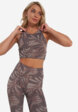 Топ бра спортивный Demix HighFlow Yoga Longline Gfx, Коричневый7  - превью