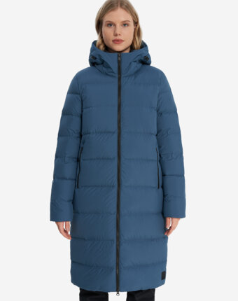 Пальто пуховое женское Jack Wolfskin Frozen Palace, Серый женщинам