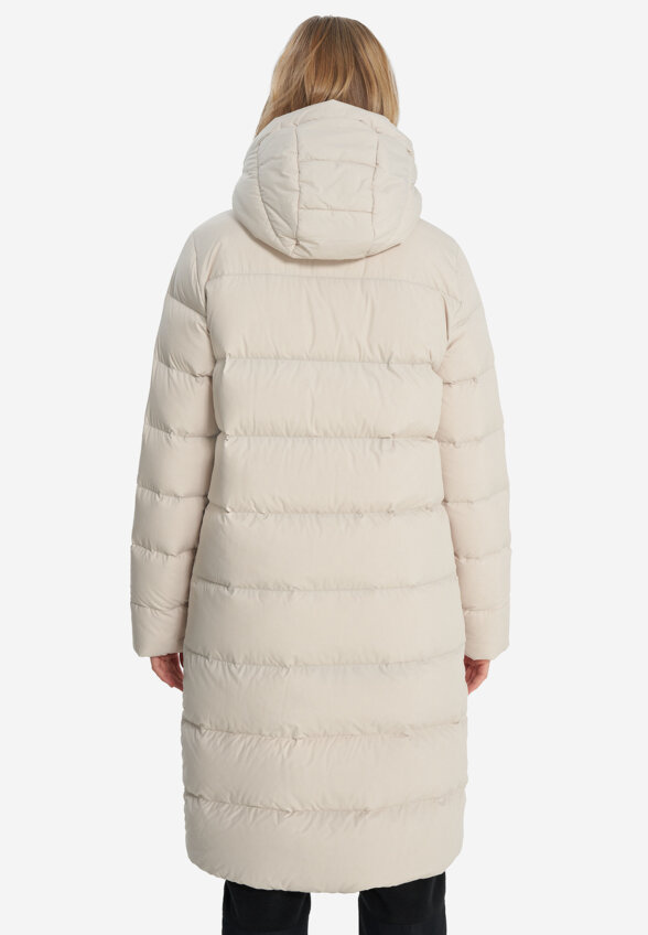 Пальто пуховое женское Jack Wolfskin Frozen Palace, Бежевый