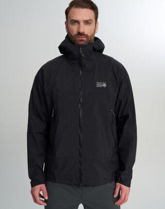 Куртка мембранная мужская Mountain Hardwear Cloud Cipher Hooded Jacket, Черный женщинам