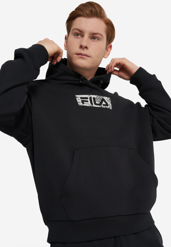 Худи мужское оверсайз FILA, Черный