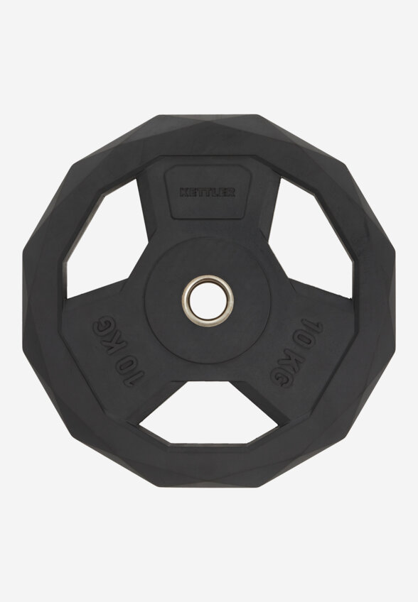 Диск чугунный обрезиненный KETTLER, 10 кг, Черный