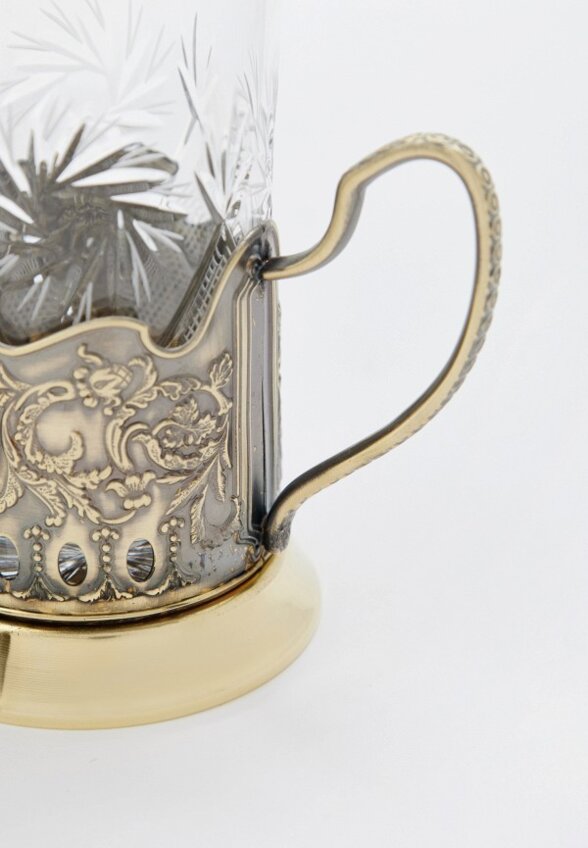 Стакан с подставкой Кольчугинский мельхиор