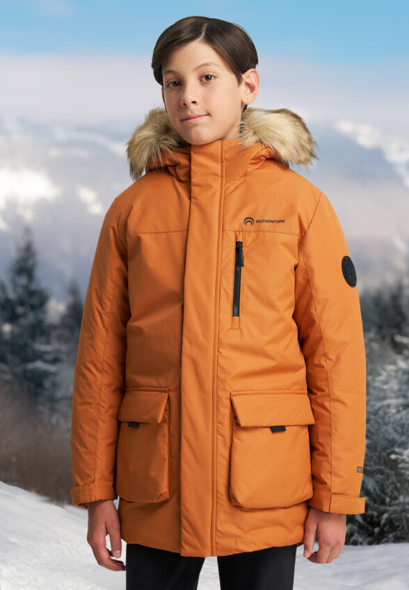 Пуховик для мальчиков Outventure, Коричневый