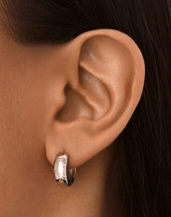 Серьги кольца серебро 925 серебряные круглые конго MIESTILO MIE женщинам