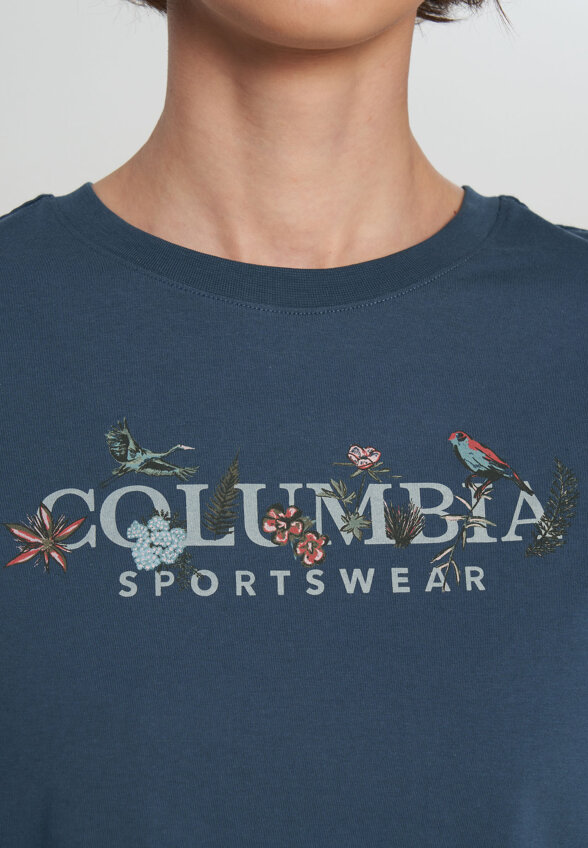 Футболка женская Columbia Rolling Bend Graphic Relaxed Crop SS, Зеленый