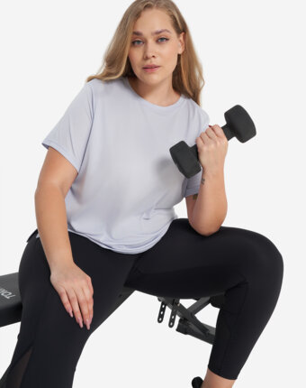 Футболка женская Demix, Plus Size, Голубой женщинам